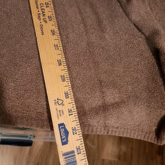 Barefoot Dreams Cardigan 1X Tan Brown Cozychic Lite Island Wrap Drape Sweater - Picture 9 of 10